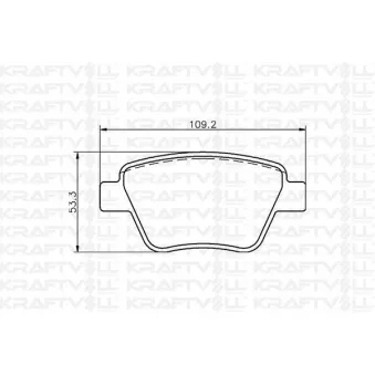 Jeu de 4 plaquettes de frein avant KRAFTVOLL GERMANY