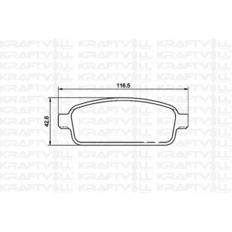 Jeu de 4 plaquettes de frein arrière KRAFTVOLL GERMANY