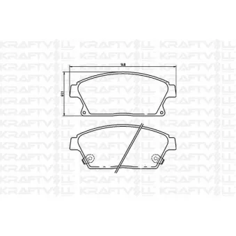 Jeu de 4 plaquettes de frein avant KRAFTVOLL GERMANY