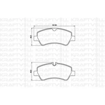 Jeu de 4 plaquettes de frein arrière KRAFTVOLL GERMANY