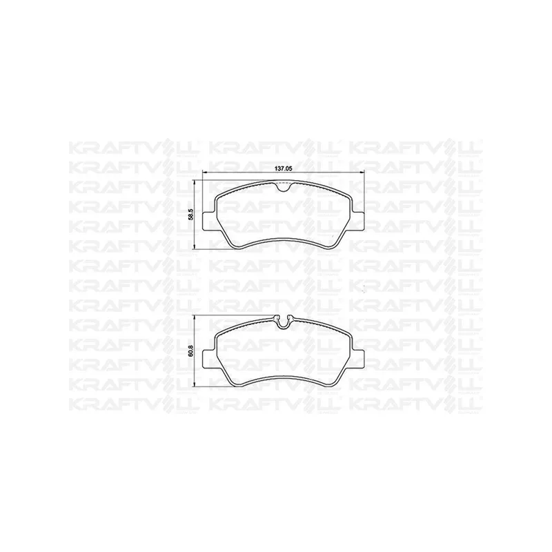 Jeu de 4 plaquettes de frein arrière KRAFTVOLL GERMANY 07010066