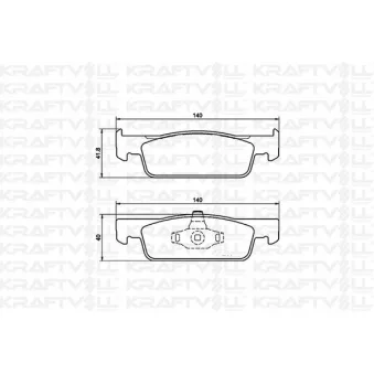 Jeu de 4 plaquettes de frein avant KRAFTVOLL GERMANY 07010067