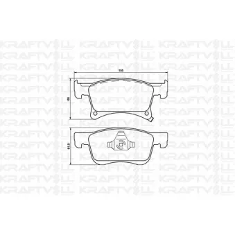 Jeu de 4 plaquettes de frein arrière KRAFTVOLL GERMANY