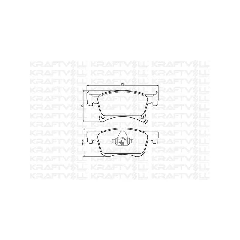 Jeu de 4 plaquettes de frein arrière KRAFTVOLL GERMANY 07010096
