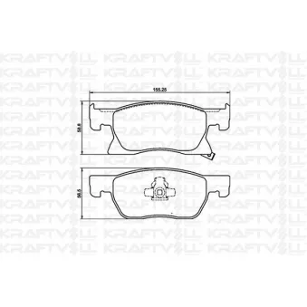 Jeu de 4 plaquettes de frein avant KRAFTVOLL GERMANY 07010097