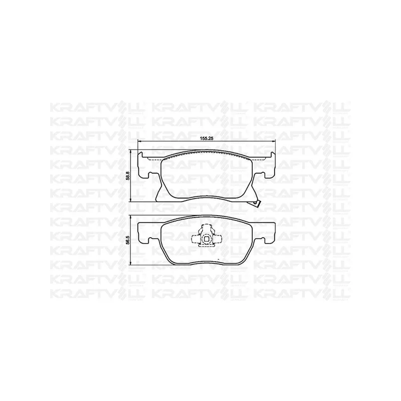 Jeu de 4 plaquettes de frein avant KRAFTVOLL GERMANY 07010097