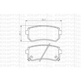 Jeu de 4 plaquettes de frein avant KRAFTVOLL GERMANY 07010102