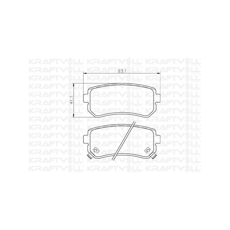 Jeu de 4 plaquettes de frein avant KRAFTVOLL GERMANY 07010102