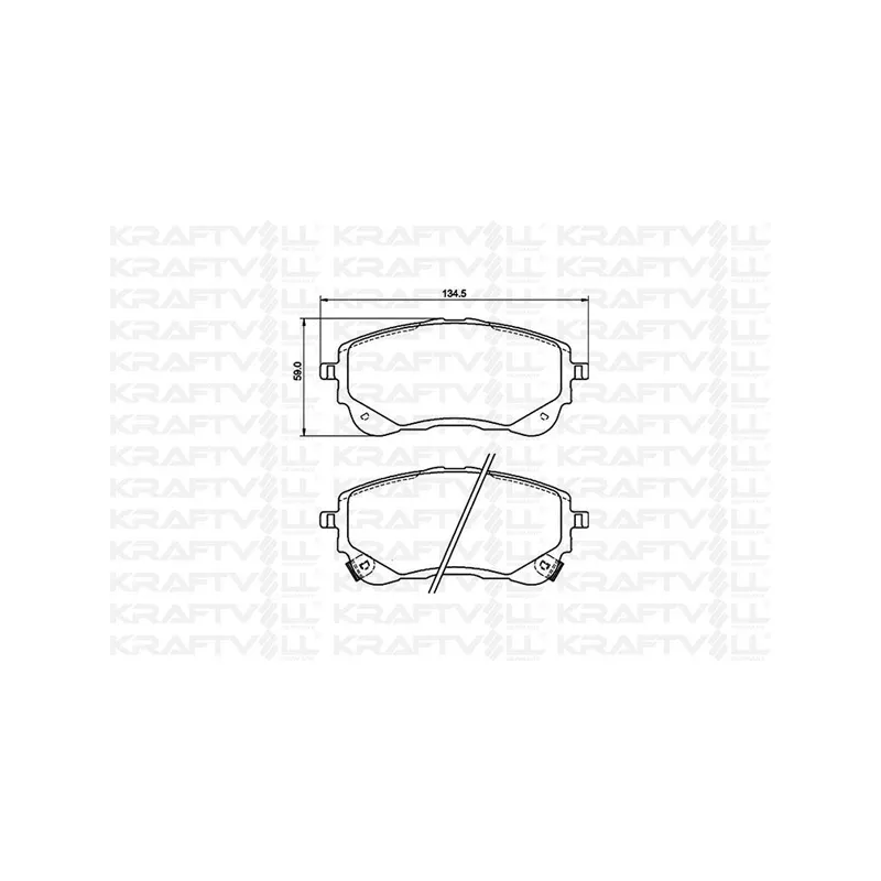 Jeu de 4 plaquettes de frein avant KRAFTVOLL GERMANY 07010111