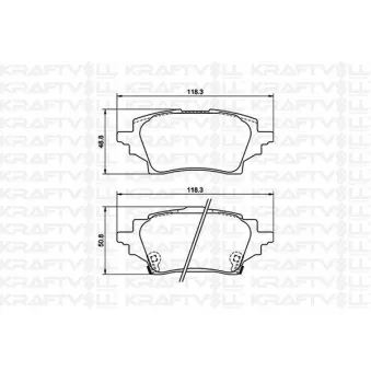 Jeu de 4 plaquettes de frein avant KRAFTVOLL GERMANY
