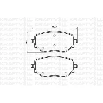 Jeu de 4 plaquettes de frein avant KRAFTVOLL GERMANY 07010113
