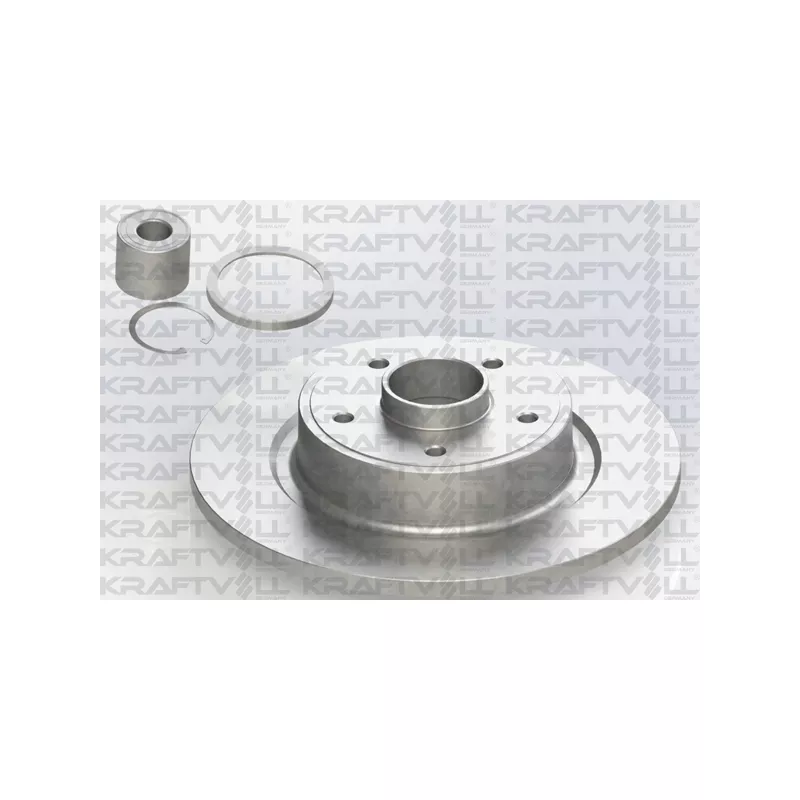 Jeu de 2 disques de frein avant KRAFTVOLL GERMANY 07040880
