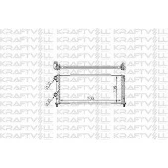 Radiateur, refroidissement du moteur KRAFTVOLL GERMANY 08040032