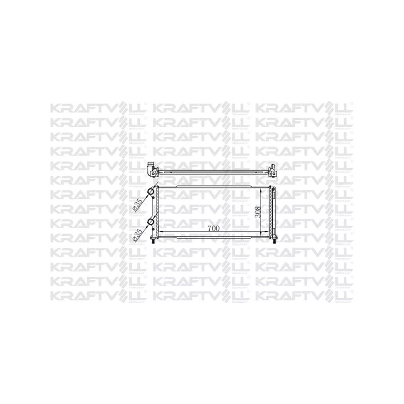 Radiateur, refroidissement du moteur KRAFTVOLL GERMANY 08040032
