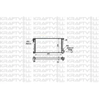 Radiateur, refroidissement du moteur KRAFTVOLL GERMANY 08040034