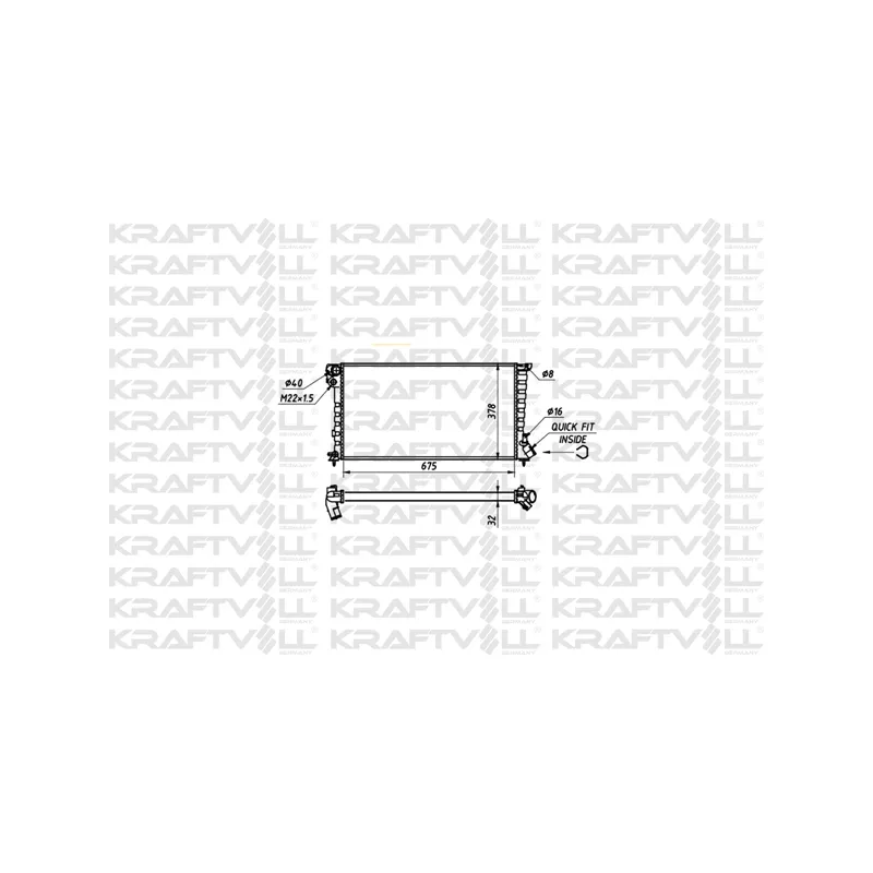 Radiateur, refroidissement du moteur KRAFTVOLL GERMANY 08040034