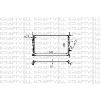 Radiateur, refroidissement du moteur KRAFTVOLL GERMANY