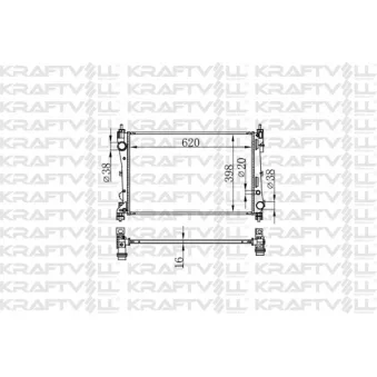 Radiateur, refroidissement du moteur KRAFTVOLL GERMANY 08040036
