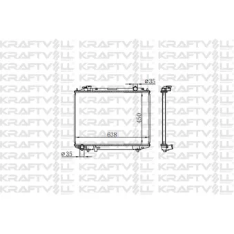 Radiateur, refroidissement du moteur KRAFTVOLL GERMANY