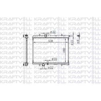 Radiateur, refroidissement du moteur KRAFTVOLL GERMANY