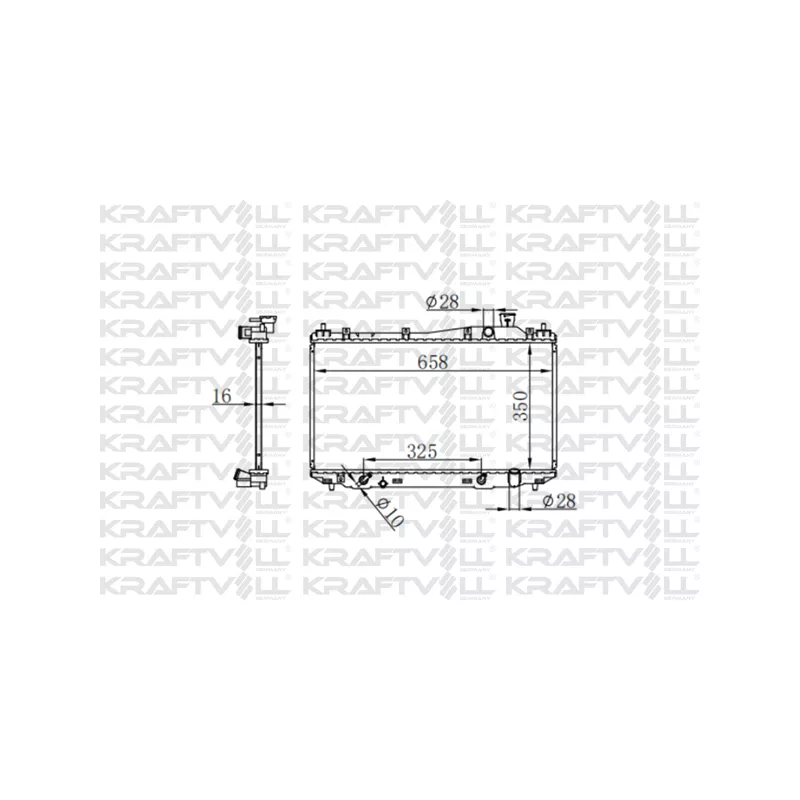 Radiateur, refroidissement du moteur KRAFTVOLL GERMANY 08040044