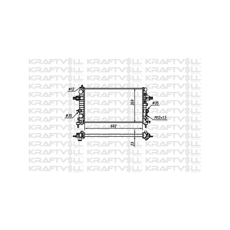 Radiateur, refroidissement du moteur KRAFTVOLL GERMANY 08040049