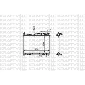 Radiateur, refroidissement du moteur KRAFTVOLL GERMANY 08040050