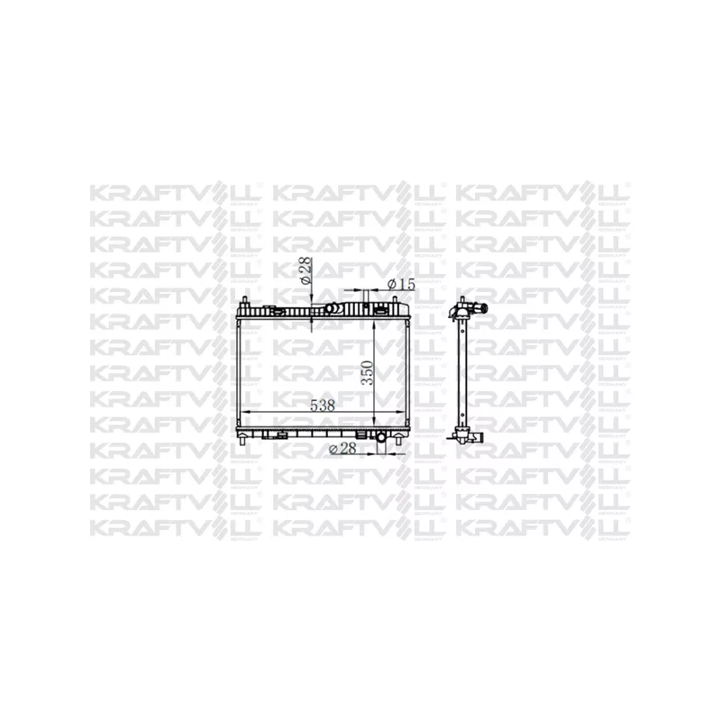 Radiateur, refroidissement du moteur KRAFTVOLL GERMANY 08040050