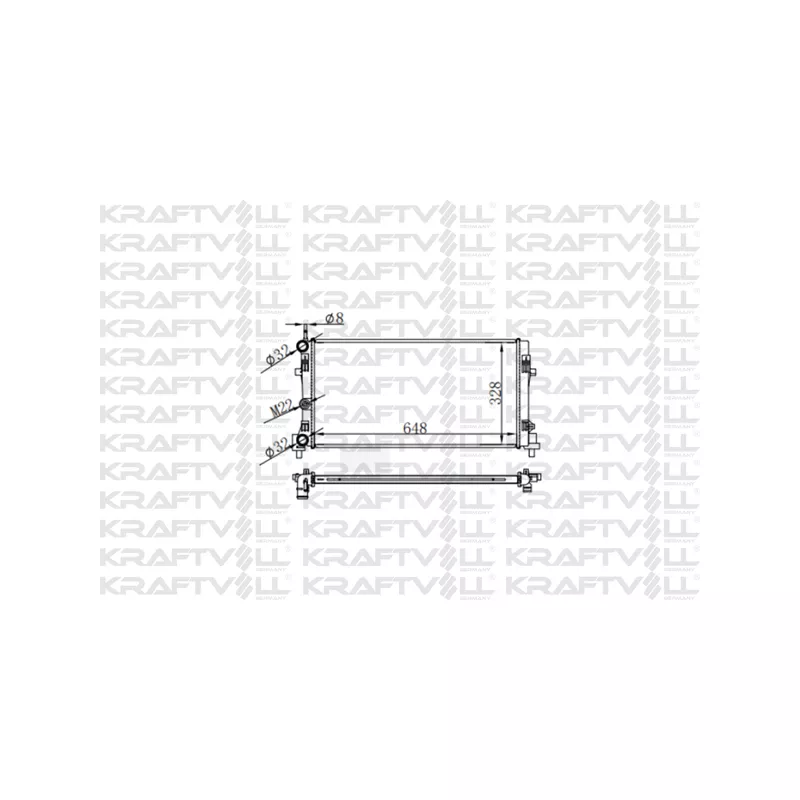 Radiateur, refroidissement du moteur KRAFTVOLL GERMANY 08040054