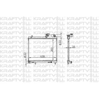 Radiateur, refroidissement du moteur KRAFTVOLL GERMANY