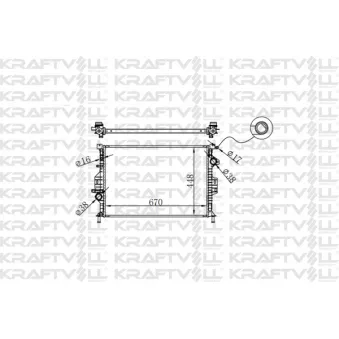 Radiateur, refroidissement du moteur KRAFTVOLL GERMANY 08040063