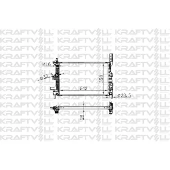 Radiateur, refroidissement du moteur KRAFTVOLL GERMANY 08040069