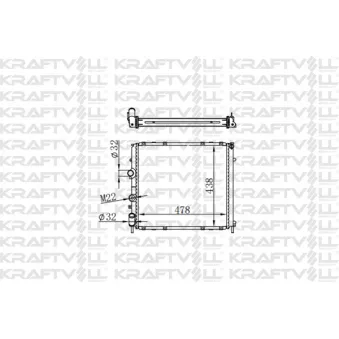 Radiateur, refroidissement du moteur KRAFTVOLL GERMANY 08040074