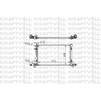 Radiateur, refroidissement du moteur KRAFTVOLL GERMANY