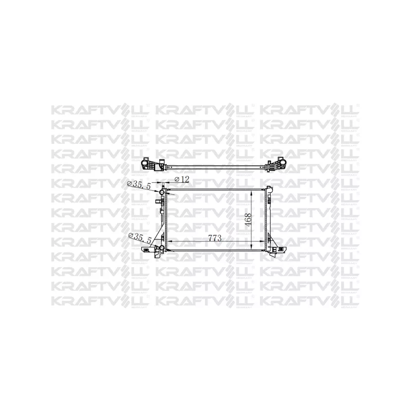 Radiateur, refroidissement du moteur KRAFTVOLL GERMANY 08040076