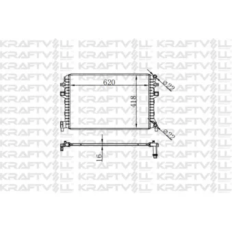 Radiateur, refroidissement du moteur KRAFTVOLL GERMANY 08040081
