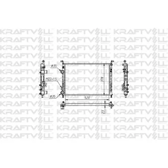 Radiateur, refroidissement du moteur KRAFTVOLL GERMANY
