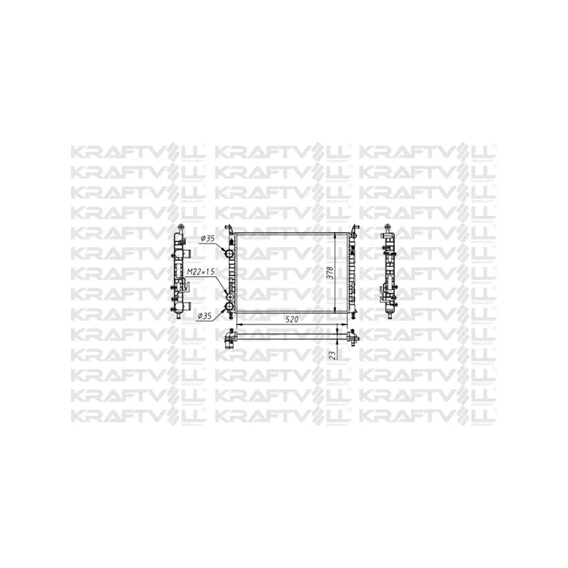 Radiateur, refroidissement du moteur KRAFTVOLL GERMANY 08040083