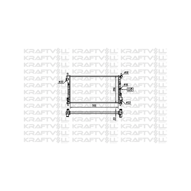 Radiateur, refroidissement du moteur KRAFTVOLL GERMANY 08040084