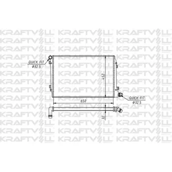 Radiateur, refroidissement du moteur KRAFTVOLL GERMANY