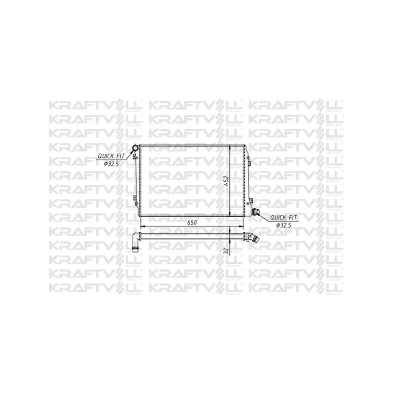 Radiateur, refroidissement du moteur KRAFTVOLL GERMANY 08040086