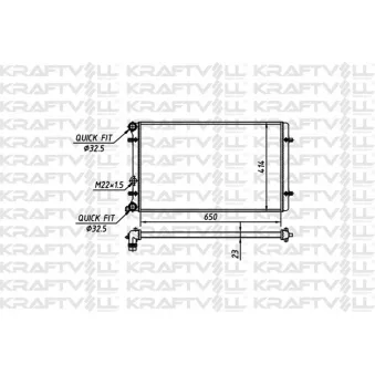 Radiateur, refroidissement du moteur KRAFTVOLL GERMANY