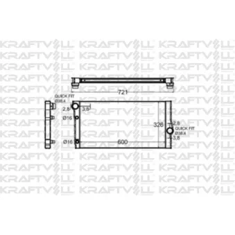 Radiateur, refroidissement du moteur KRAFTVOLL GERMANY 08040088