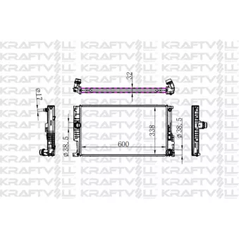 Radiateur, refroidissement du moteur KRAFTVOLL GERMANY 08040089