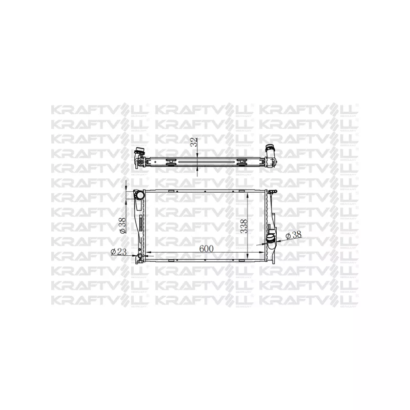 Radiateur, refroidissement du moteur KRAFTVOLL GERMANY 08040091