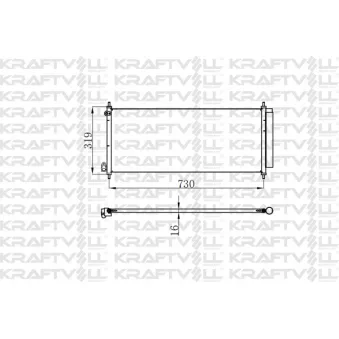 Condenseur, climatisation KRAFTVOLL GERMANY
