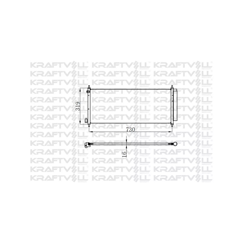 Condenseur, climatisation KRAFTVOLL GERMANY 08060009