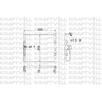 Condenseur, climatisation KRAFTVOLL GERMANY