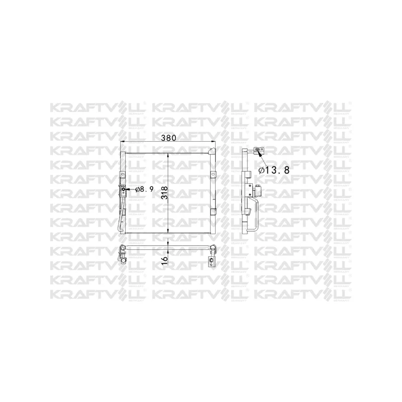Condenseur, climatisation KRAFTVOLL GERMANY 08060010