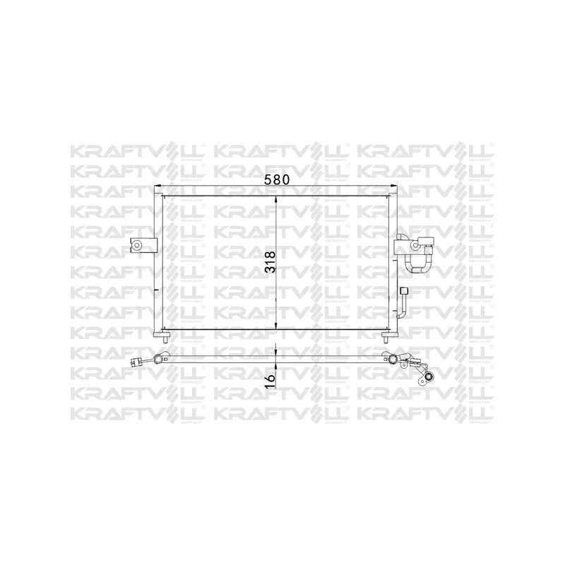 Condenseur, climatisation KRAFTVOLL GERMANY 08060041